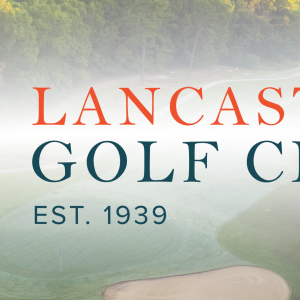 Lancaster Golf Club logo overlay on course photo