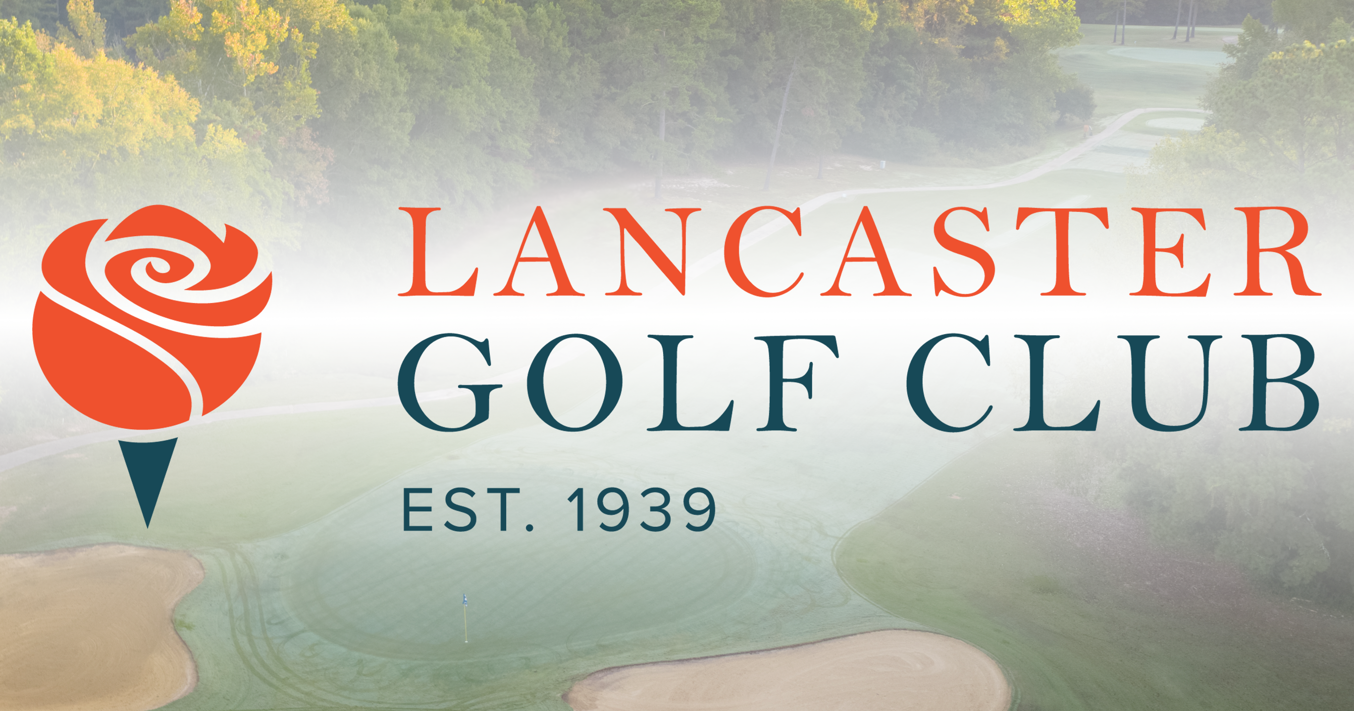 Lancaster Golf Club logo overlay on course photo